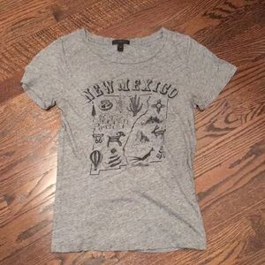 J Crew Small Grey Tissue Tee
